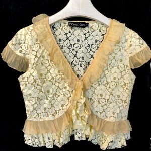 Amazing Lace Topper with Crepe Trim